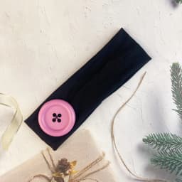 Summer Colorful Large Button Wave Point Hairband Korean Ins Y2K Retro Elastic Hairband Blogger Same Style Trendy Cool Hairband