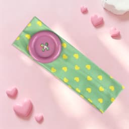 Summer Colorful Large Button Wave Point Hairband Korean Ins Y2K Retro Elastic Hairband Blogger Same Style Trendy Cool Hairband