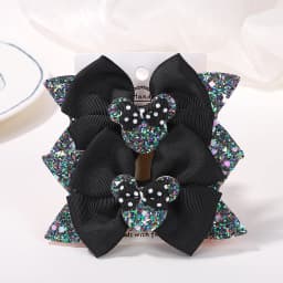 2Pcs/lot 3.9in Big Bows Hair Bangs Clip for Little Girls cartoon Party Headdress Sweet Polka Dot Bow Hair Clip Set