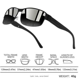 Fashion Vintage Rectangle Sunglasses Men Women Fishing Driving Luxury Brand Designer Eyewear