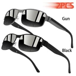Fashion Vintage Rectangle Sunglasses Men Women Fishing Driving Luxury Brand Designer Eyewear