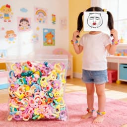 Girls High Elastic Hair Band Does Not Hurt Hair, cartoon Animal Flowers and Fruit Decorative Hair Band, Decorative Hair Se