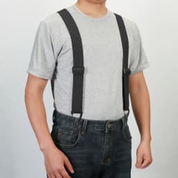 Heavy Duty Work Suspenders with 4 Gripper Clasps Anti-slip Elastic Pants Braces 3.8cm Wide Elegant X-Type Suspenders