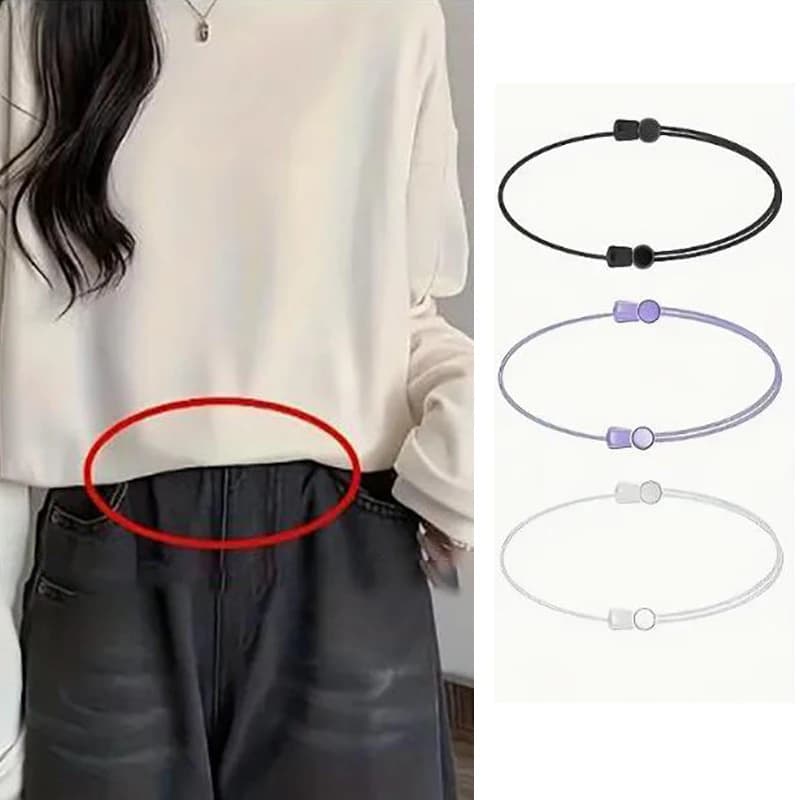 Shirt Belt Adjustable Shirt Lock Undergarment Belt Anti Wrinkles Tieback for Men and Women Keeping Shirt Tucked in Band