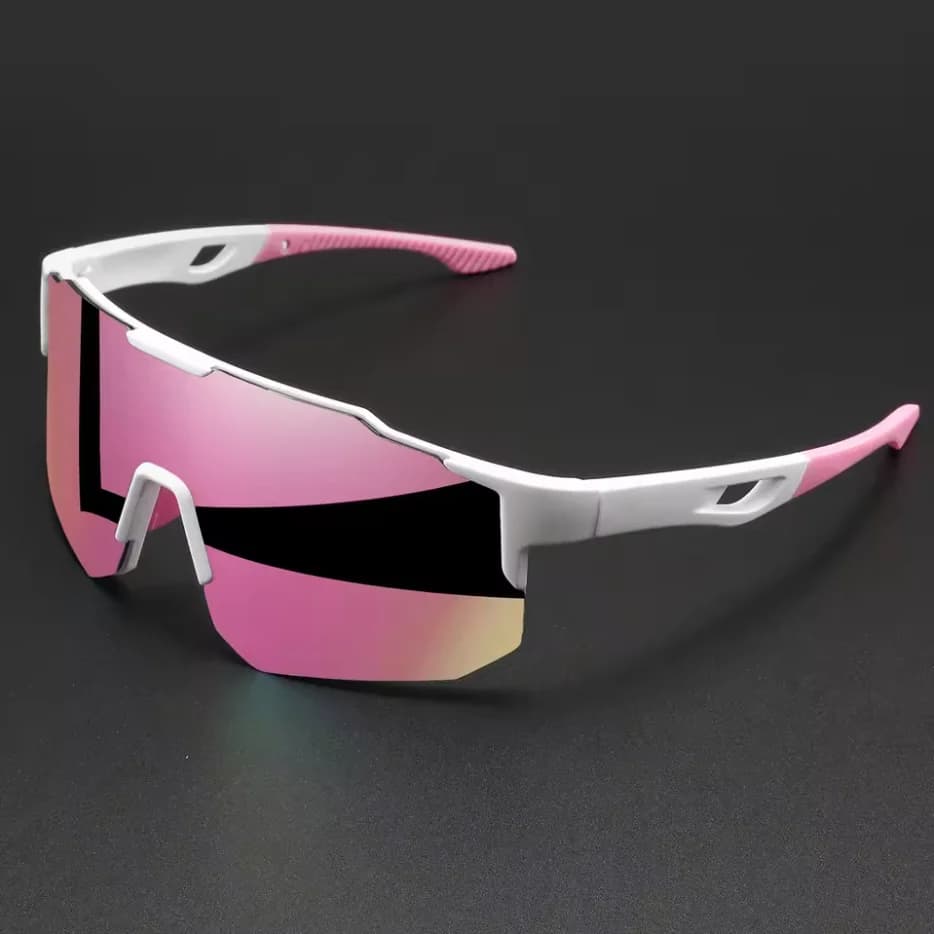 Oversized Colorful Sports Sunglasses - Wraparound Design, Unisex Comfort Fit for Cycling, Hiking & Outdoor