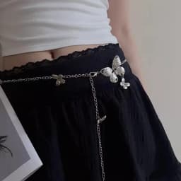 Summer Fashion Metal Waist Chain, Retro Butterfly Thin Belt Accessories, Hundreds of Matching Dresses, Belt Chains, Advanced