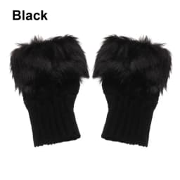 Fashion Keep Finger Warm Elastic Knitted Gloves Thicken Warm Faux Rabbit Hair Gloves Warm Mittens