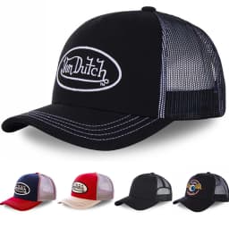 1PC Casual Fashion VON Baseball Cap Breathable Shade Alphabet Embroidery Sunblock Mesh Embroidered DUTCH Trucker Hat CYMZ104