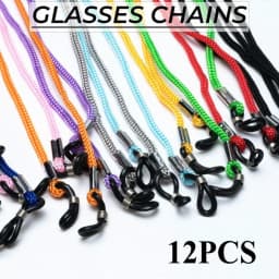 12PCS/Set Colorful Glasses Chain Fashion Nylon Anti-slip Glasses Lanyard Anti-lost Glasses Rope