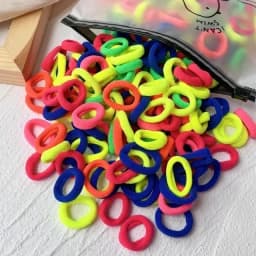 20/50/100PCS Colorful Basic Nylon Ealstic Hair Ties for Girls Ponytail Hold Scrunchie Rubber Band Kids Basic Hair Accessories