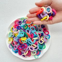 20/50/100PCS Colorful Basic Nylon Ealstic Hair Ties for Girls Ponytail Hold Scrunchie Rubber Band Kids Basic Hair Accessories