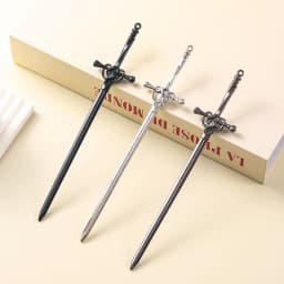 DIY Creative Sword Hair Stick Hairpins Headwear Chinese Style Sword Hair Fork Buns Punk Hairpin Women Trendy Hair Accessories
