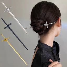 DIY Creative Sword Hair Stick Hairpins Headwear Chinese Style Sword Hair Fork Buns Punk Hairpin Women Trendy Hair Accessories