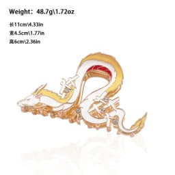 Exquisite Cute Cartoon Flame Hair Claw Boat Dragon Large Hair Claws New Japanese Cat Claw Clip Enamel Hair Accessories for Women