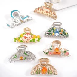 Exquisite Cute Cartoon Flame Hair Claw Boat Dragon Large Hair Claws New Japanese Cat Claw Clip Enamel Hair Accessories for Women