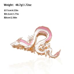 Exquisite Cute Cartoon Flame Hair Claw Boat Dragon Large Hair Claws New Japanese Cat Claw Clip Enamel Hair Accessories for Women