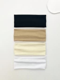 4Pcs/Set Fashion Knitted Hair Bands Women Solid Color Wide Elastic Headband Sport Yoga Hairband Soft Wash Face Makeup Headwrap