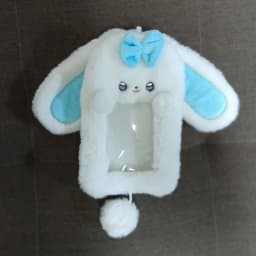 Cartoon Multifunctional Photocard Case Plush Big Eared Rabbit/Border Collie Card Case Rabbit/Dog/Cat Photo Card Holder Students