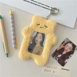 Cartoon Multifunctional Photocard Case Plush Big Eared Rabbit/Border Collie Card Case Rabbit/Dog/Cat Photo Card Holder Students