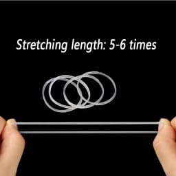 High Elasticity Transparent Silicone Rubber Band Clear Mini Hair Elastics For DIY Storage Children Hairstyle Ponytail Dreadlock