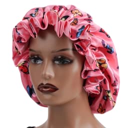 1Pc Double-Layered Minimalist Hair Bonnet Satin Bonnet Sleep Caps Can Be Worn on Both Sides Versatile Cap for Men/Women