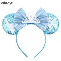 Mickey Cartoon Olaf Headbands for Kids Cute Snowman Ears Hair Accessories Women Elsa Frozen Hairband Girls Cosplay Headwear Gift