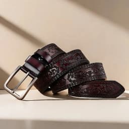 New Genuine Leather Men's Retro Western Style Fashionable Alloy Buckle Belt Men's High-End Luxury Brand Jeans Belt Women
