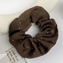 1/3PCS Satin Scrunchies With Rhinestones Decor - Soft And Comfortable Hair Ties For Ponytail And Hair Accessories