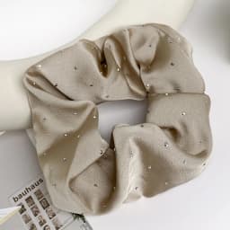 1/3PCS Satin Scrunchies With Rhinestones Decor - Soft And Comfortable Hair Ties For Ponytail And Hair Accessories