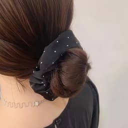 1/3PCS Satin Scrunchies With Rhinestones Decor - Soft And Comfortable Hair Ties For Ponytail And Hair Accessories