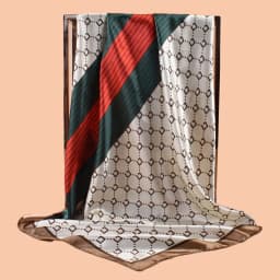 1PC Women's Summer Beach Accessory Fashion Satin Square Scarf 90*90inch Multi-use Headscarf Party Use Versatile Hair Towel