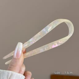 U-Shaped Hair Sticks Acetate Acrylic Hair Fork Hair Clips Fashion Bow Hairpin Geometric Headwear Women Girls Hair Accessories