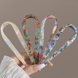 U-Shaped Hair Sticks Acetate Acrylic Hair Fork Hair Clips Fashion Bow Hairpin Geometric Headwear Women Girls Hair Accessories