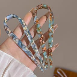 U-Shaped Hair Sticks Acetate Acrylic Hair Fork Hair Clips Fashion Bow Hairpin Geometric Headwear Women Girls Hair Accessories