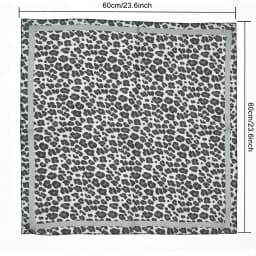 Leopard Print Magnetic Buckle Scarf, 60cm Square Thin Chiffon Neck Scarf, Quick & Easy Wear Fastening Neck Wrap,Decorative Scarf