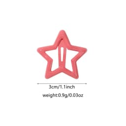 50/100pcs Colorful Star Hair Clips Durable Hair Accessories for Women Fashionable Hair Decorations for School Parties Vacations