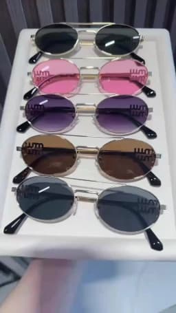 New Trendy Double Beam Metal Frame Oval Sunglasses Trendy Streetwear Women Brand Design Sun Glasses Unisex Sunnies UV Protection