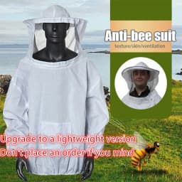 Lightweight Version Protective Beekeeping Jacket Veil Smock Equipment Beekeeping Hat Sleeve Beekeeper Suit Apiculture Bee Dress