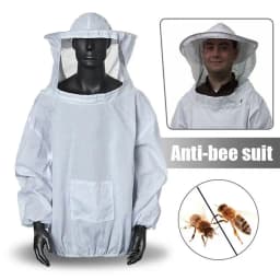 Lightweight Version Protective Beekeeping Jacket Veil Smock Equipment Beekeeping Hat Sleeve Beekeeper Suit Apiculture Bee Dress