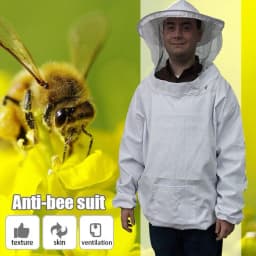 Lightweight Version Protective Beekeeping Jacket Veil Smock Equipment Beekeeping Hat Sleeve Beekeeper Suit Apiculture Bee Dress