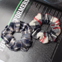 2pcs Plaid Scrunchies Set Autumn and Winter Women Hair Elastic Hair Bands Girls Hair Ties Ponytail Holders  Hair Accessories