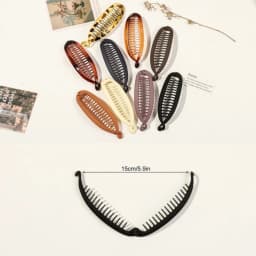 MutliColor Banana Hair Clip French Banana Clip Hair Comb for Women Hair Styling Accessories Fishtail HairPin for Thick Thin Hair