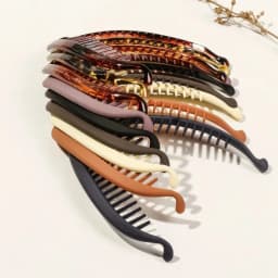 MutliColor Banana Hair Clip French Banana Clip Hair Comb for Women Hair Styling Accessories Fishtail HairPin for Thick Thin Hair
