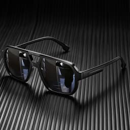 Polarized Pilot Sunglasses Men Women 2026 Retro Square Double Bridge Vintage Sun Glasses UV400 Driving Outdoor