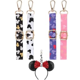 Mickey Mouse Ears Holder for Backpack Bag Beaded Lanyard Keychain Trip Accessories Headband Hanging Display Organizer Decoration