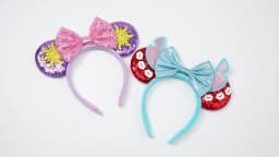 Mickey Mouse Ears Holder for Backpack Bag Beaded Lanyard Keychain Trip Accessories Headband Hanging Display Organizer Decoration