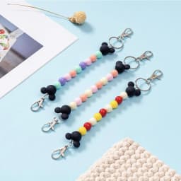 Mickey Mouse Ears Holder for Backpack Bag Beaded Lanyard Keychain Trip Accessories Headband Hanging Display Organizer Decoration