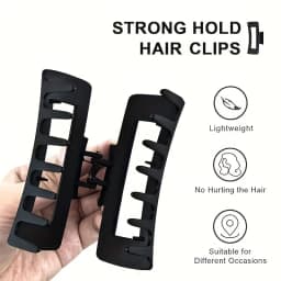 4 Pieces Of Women'S And Girls' Rectangular Hair Clips With Anti Slip Claws Suitable For Thin And Thick Hair