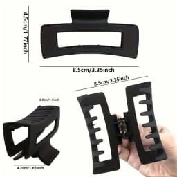 4 Pieces Of Women'S And Girls' Rectangular Hair Clips With Anti Slip Claws Suitable For Thin And Thick Hair