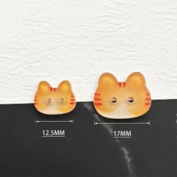 20Pcs Cute Cat Two-eye Buttons 12/17mm Colourful Cartoon Cat Resin Buttons DIY Kids' Clothes Hats Socks Buttons